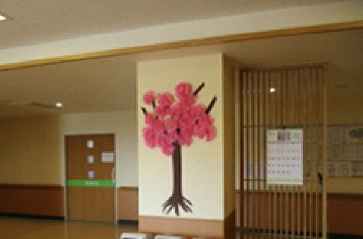 作業療法で製作した桜